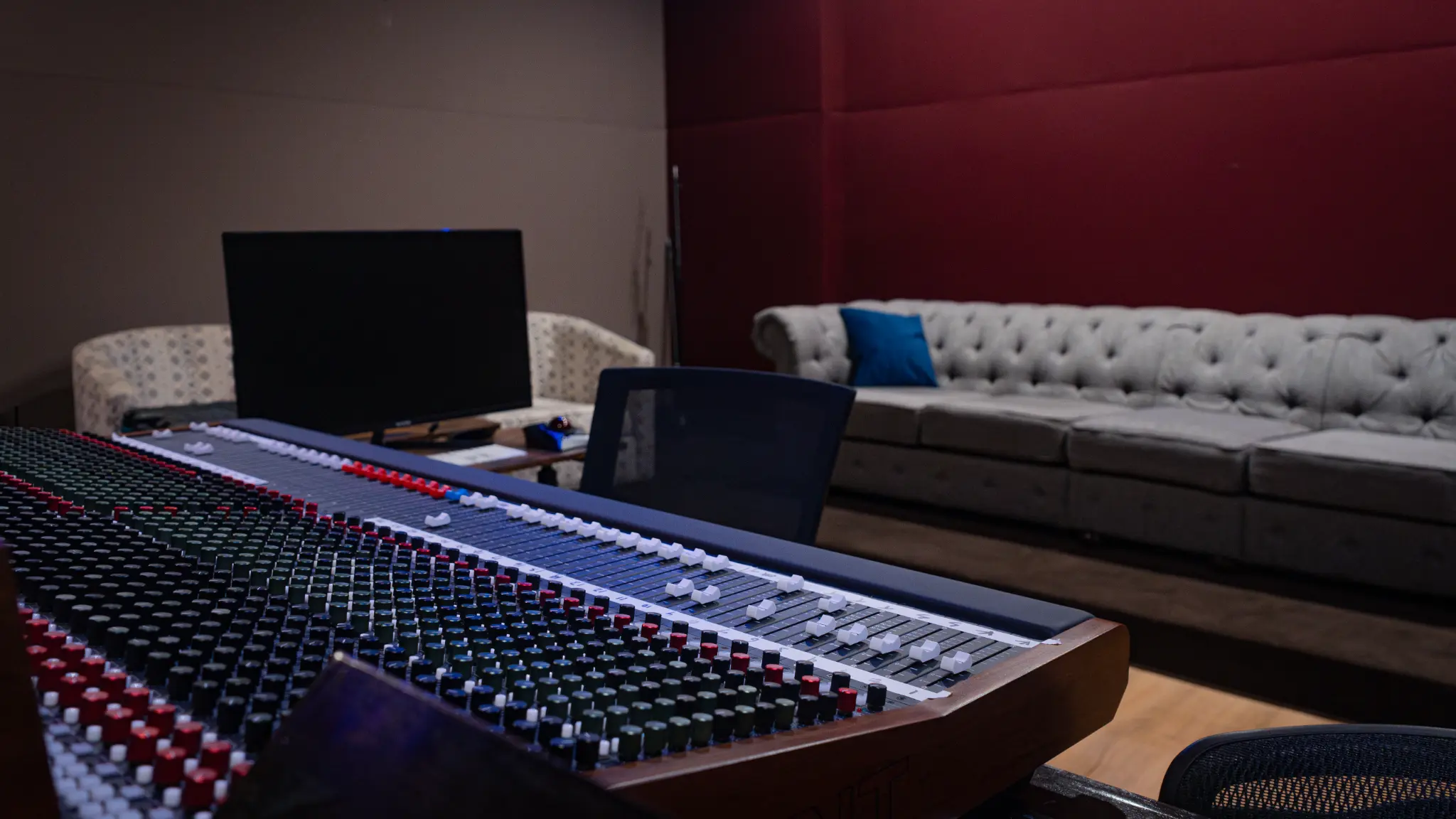 A tracking room at The Recording Club